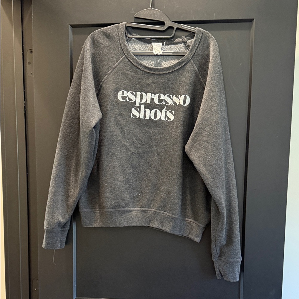 Project Social T Charcoal 'Espresso Shots' Crewneck Sweatshirt